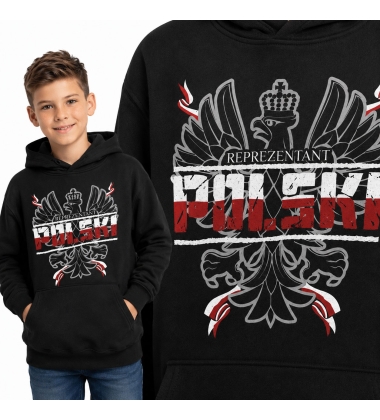 Bluza z kapturem dziecięca Patriotyczna REPREZENTANT POLSKI